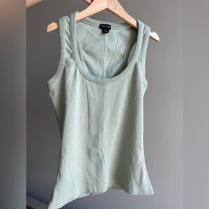 Sage Green Ribbed Tank Top